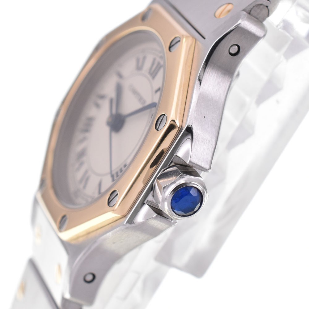CARTIER Santos Octagon SM W2001683 Quartz Ladies Watch Fast Shipping