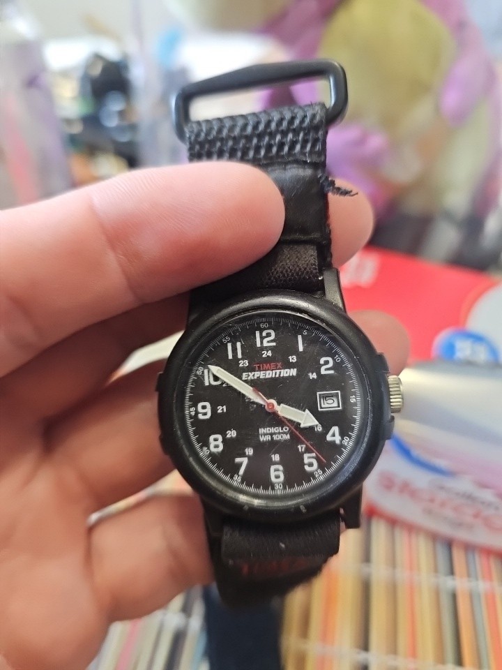 Timex Men’s Watch Expedition Camper Indiglo Black Dial Nylon