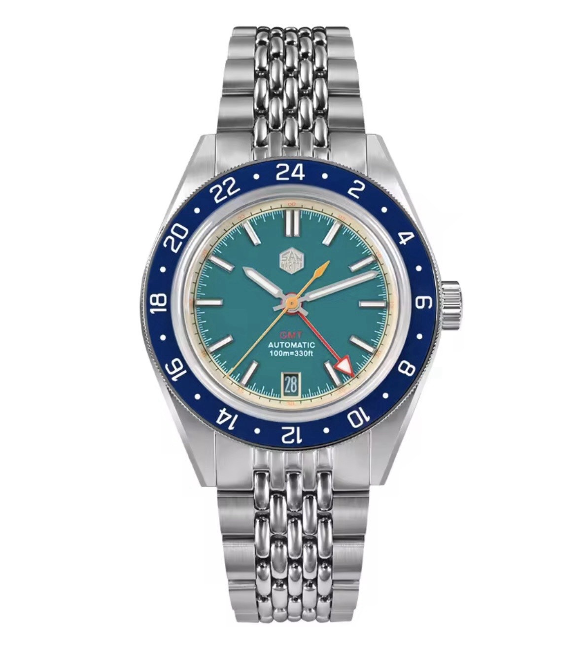 San Martin Automatic GMT 39.5mm Automatic Sapphire Bidirectional Bezel