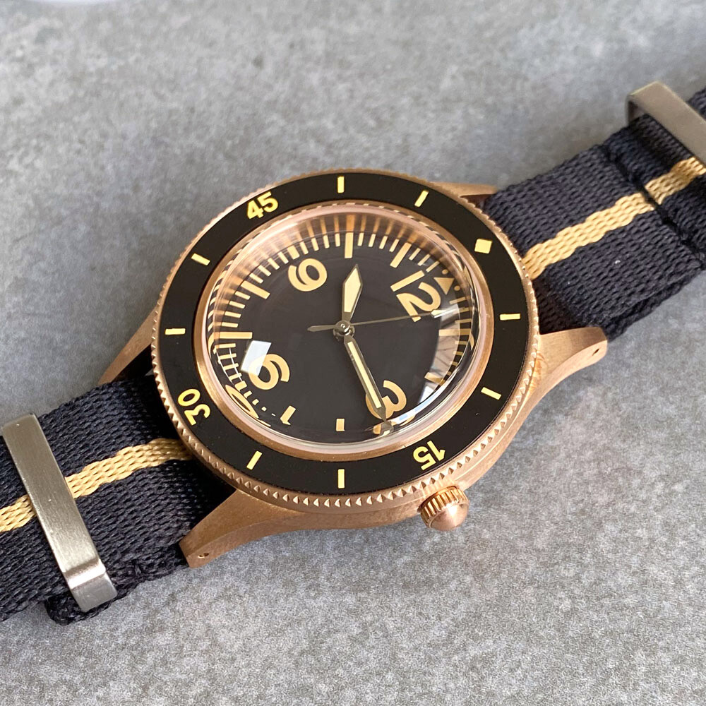 50-Fathoms 20ATM CUSN8 Solid Bronze Japan NH35 PT5000 Automatic Watch for Men