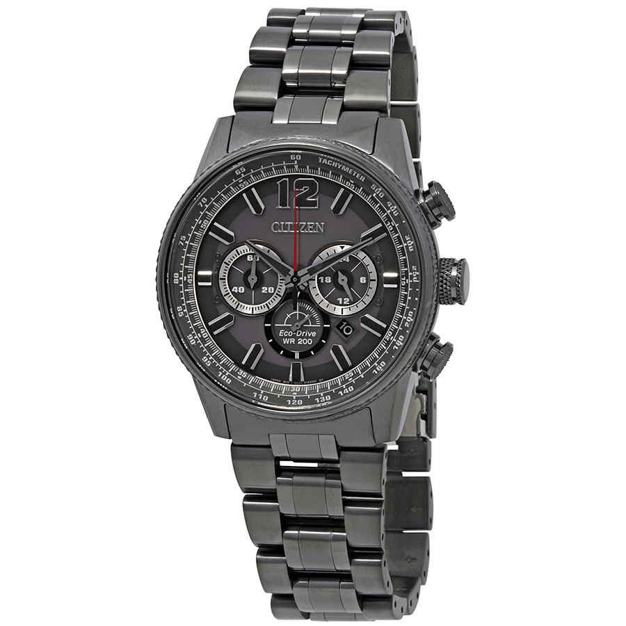 Citizen Nighthawk Chronograph Charcoal Grey Dial Men’s Watch CA4377-53H