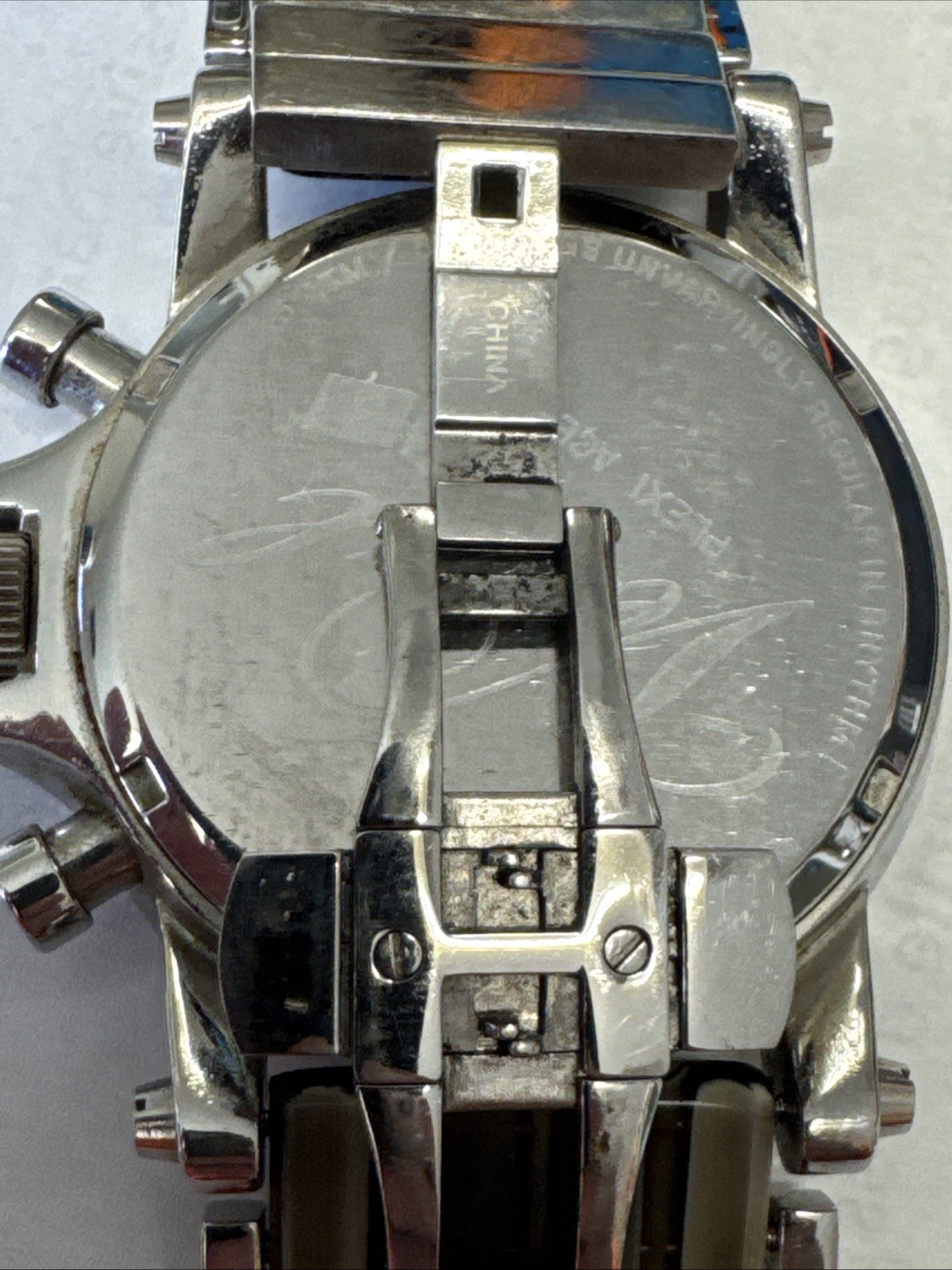 Vestal Plexi Acetate Chronograph Men’s Silver Watch