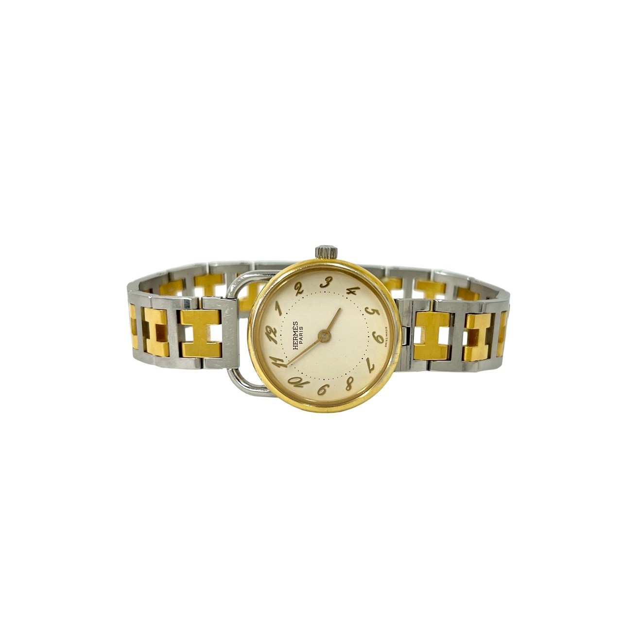 HERMES Arceau Watches Stainless steel Gold Plated Silver 34591