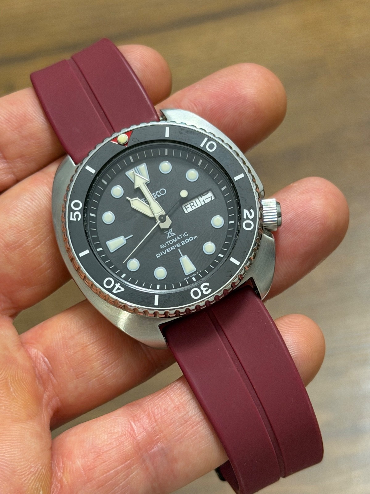 Vintage Seiko Tourtle 4R36-04Y0 Diver Automatic Watch SRP755