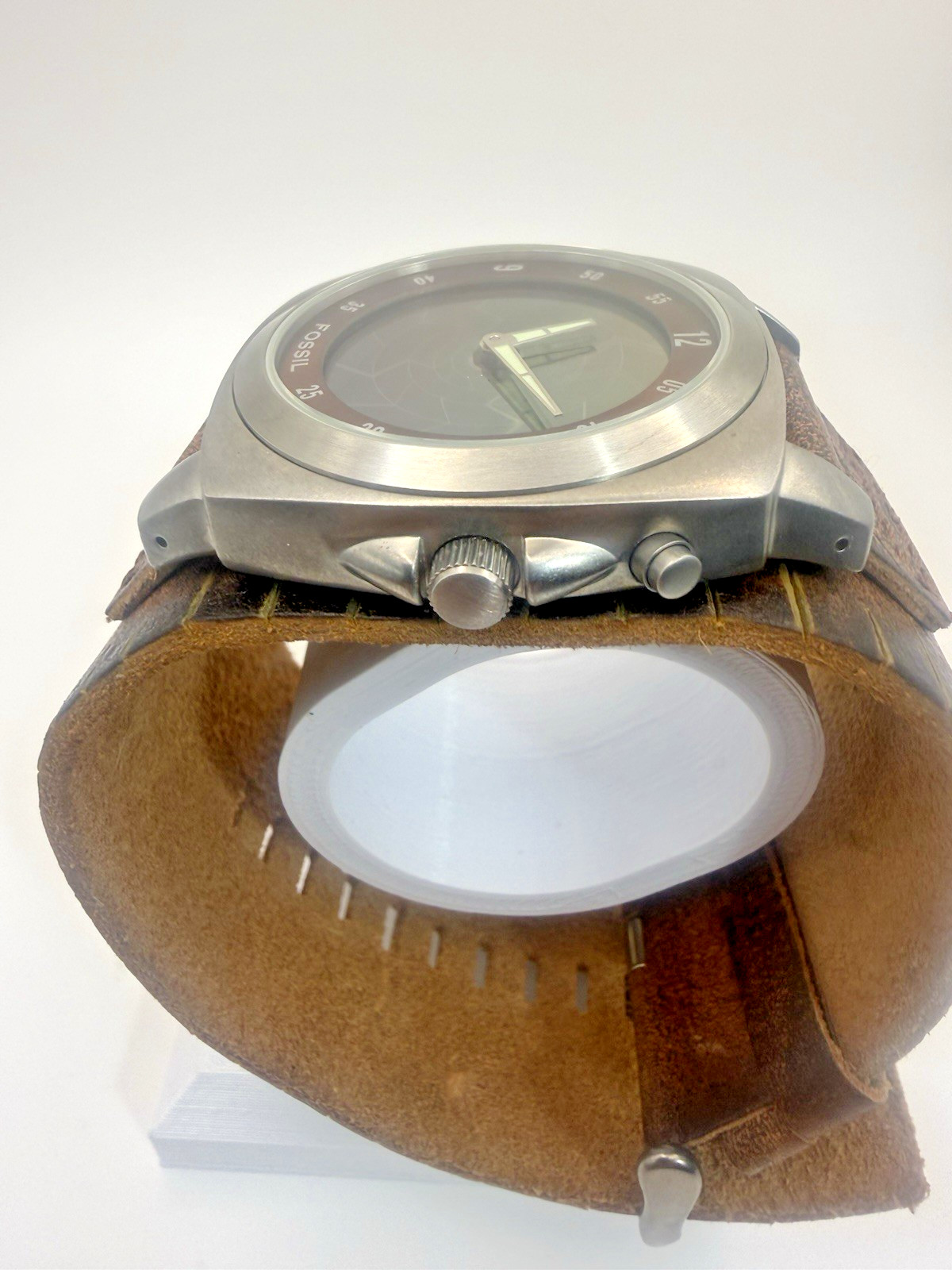 RARE Fossil Big Tic BG-1079 Animated Spider Web Dial Watch Box Manual Working