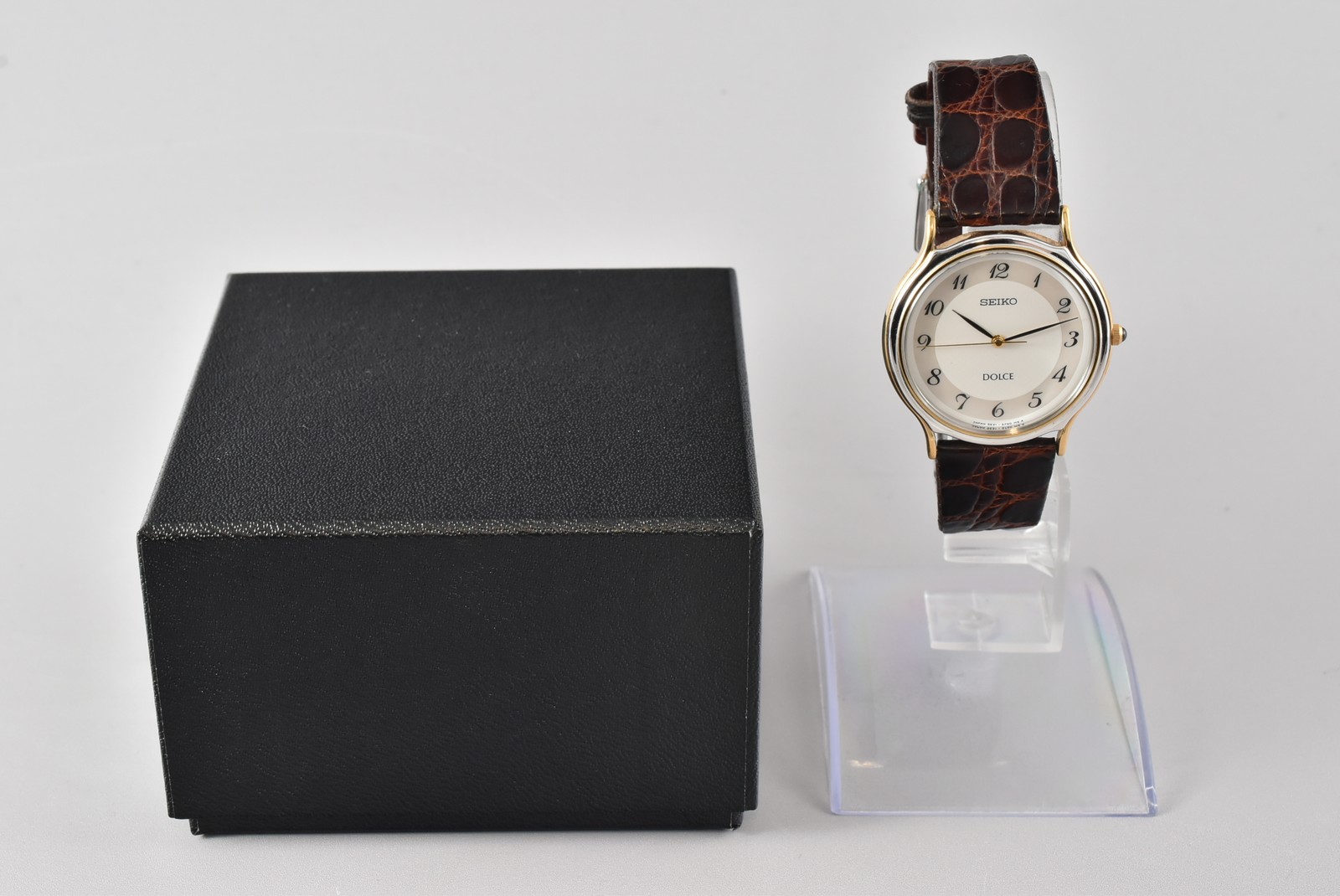 Vtg 1994 [Exc+5] SEIKO Dolce 5E31-6D60 White MOP Dial Quartz Men’s Watch JAPAN