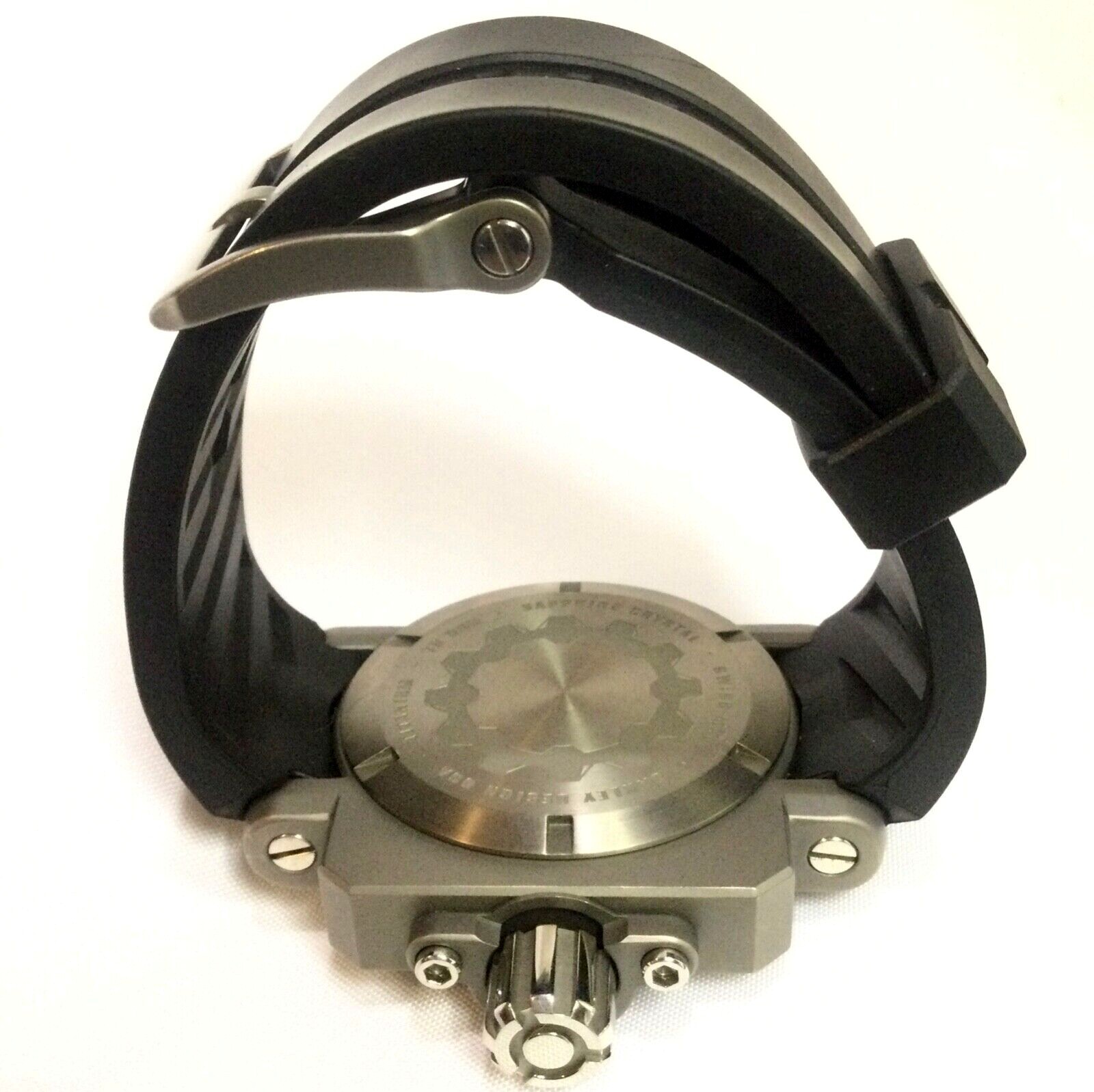 OAKLEY TITANIUM GEARBOX WATCH Swiss Made w/ Black & Carbon Fiber Split Dial Rare