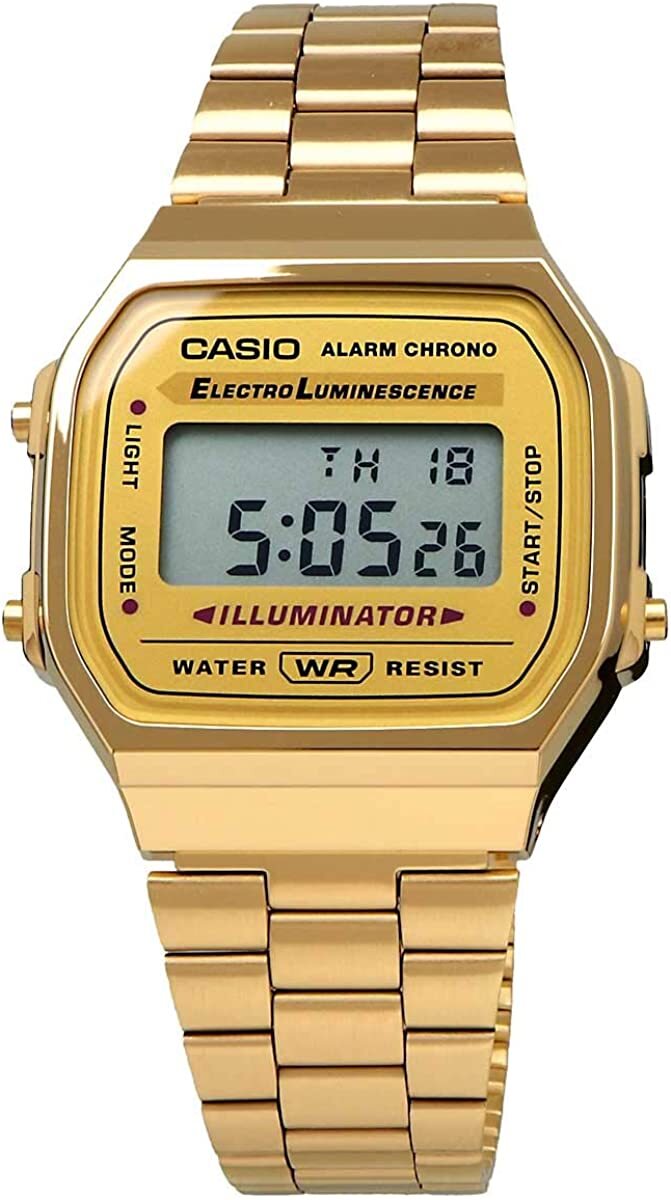 Casio A168WG-9W Men’s Wrist Watch Gold Digital Vintage Style Unused item in Box
