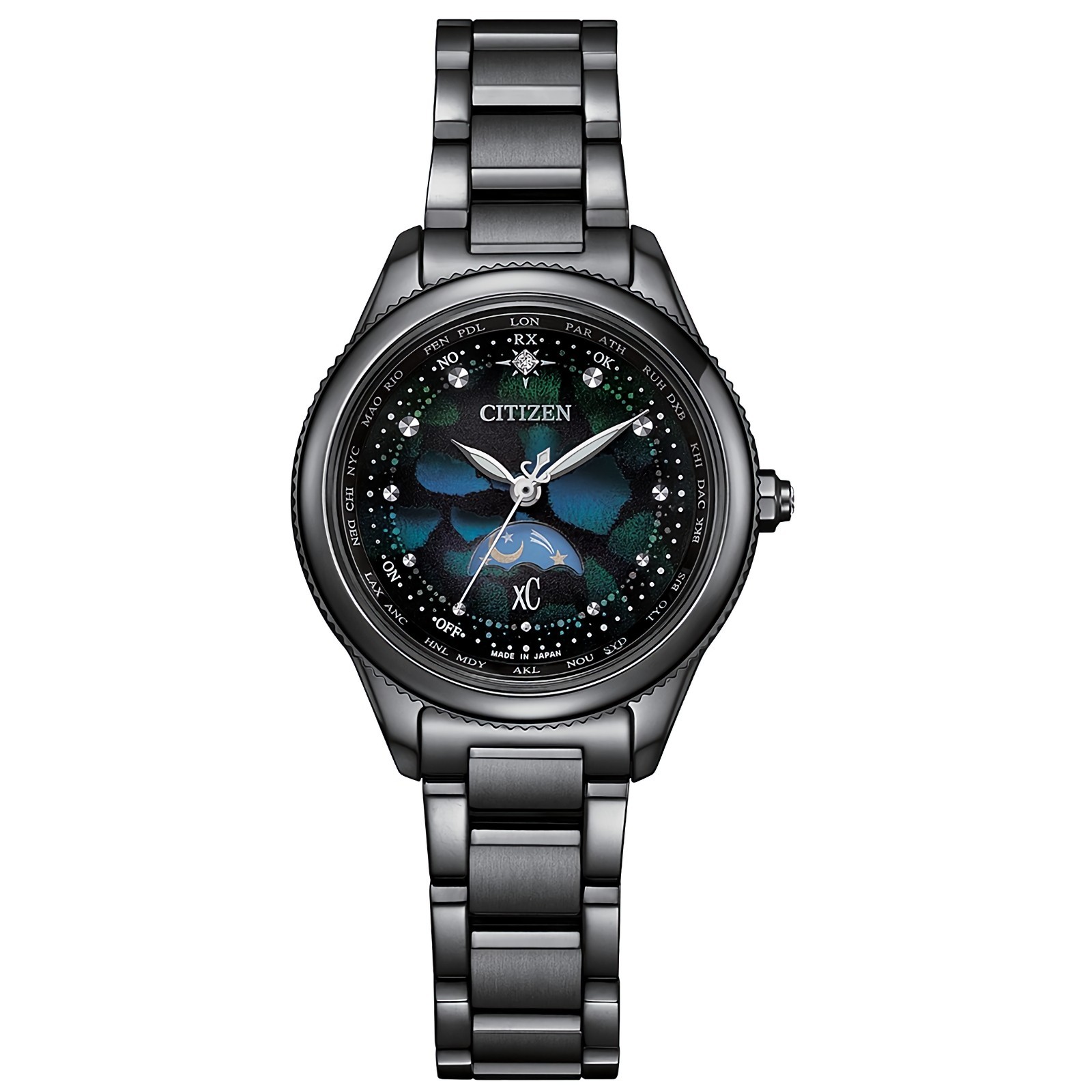 CITIZEN xC EE1008-56E Radio-Controlled Sun & Moon Disp Ladies Watch LIMITED 1500