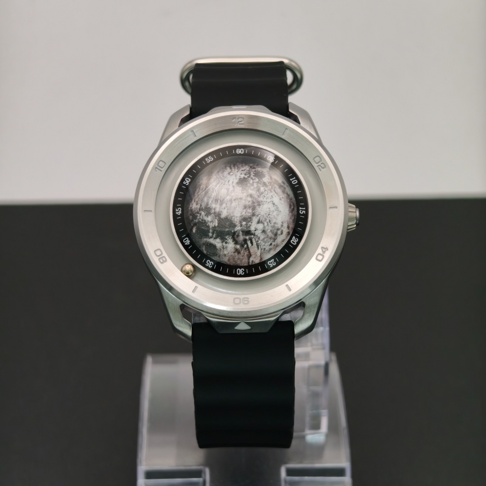 Magnet Orbit Moon Luminous Magnetic Unique Design Men Watch Silicone Strap