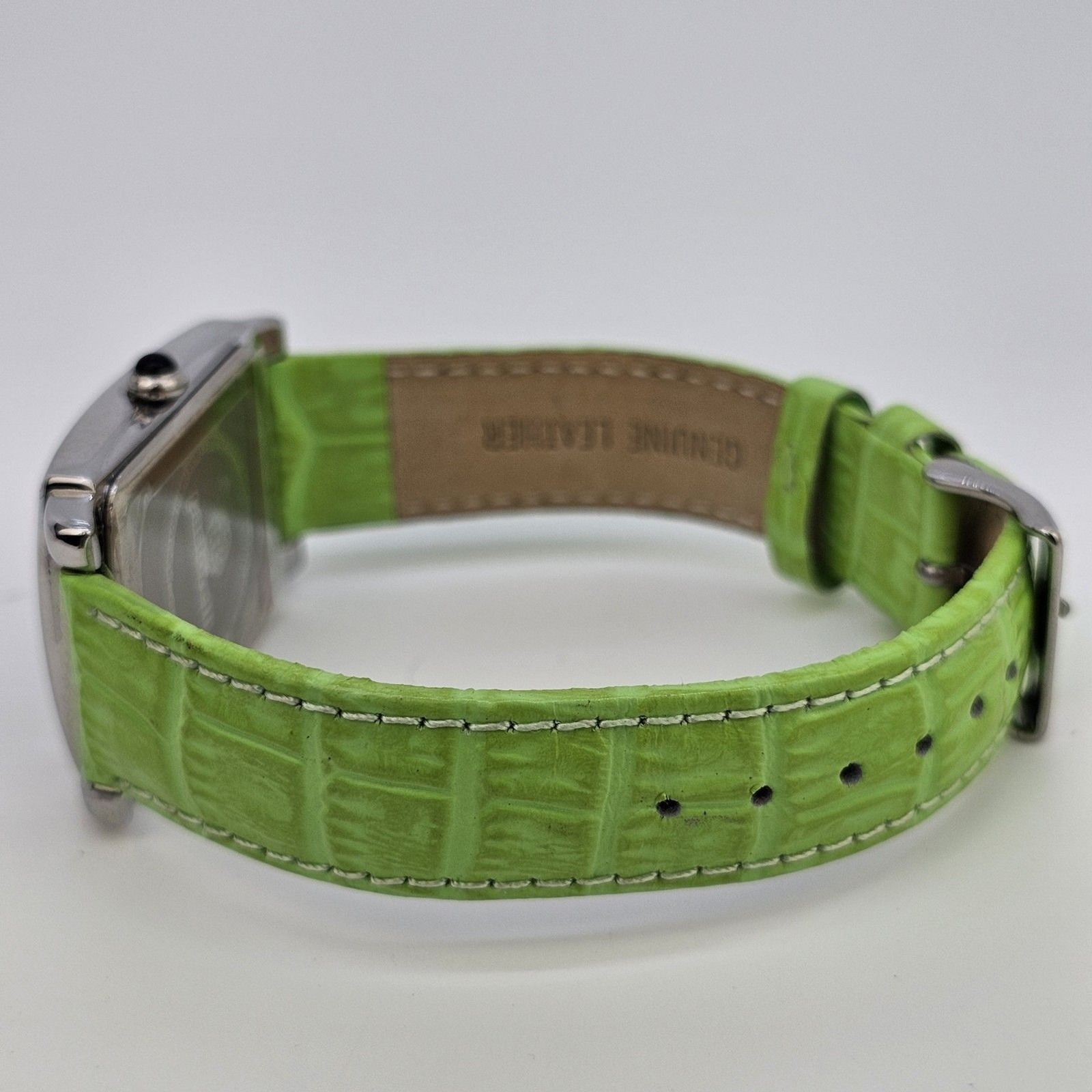 Pastorelli Women’s Watch 28MM Gray Dial Green Leather Band Straps New Battery
