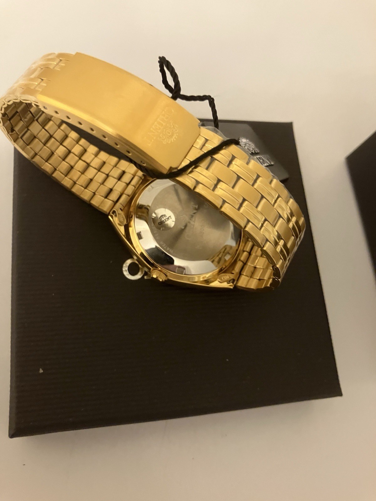 Orient Automatic TriStar Day-Date, New In Box, Champagne Gold Tone