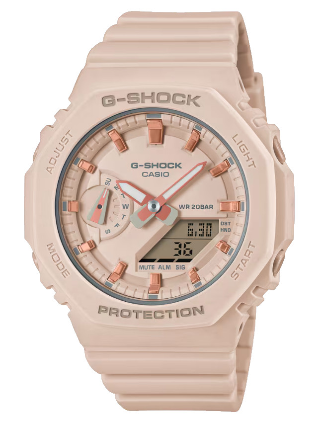 Casio G-Shock Analog/Digital Light Pink Resin Watch GMAS-2100-4A/ GMAS2100-4A