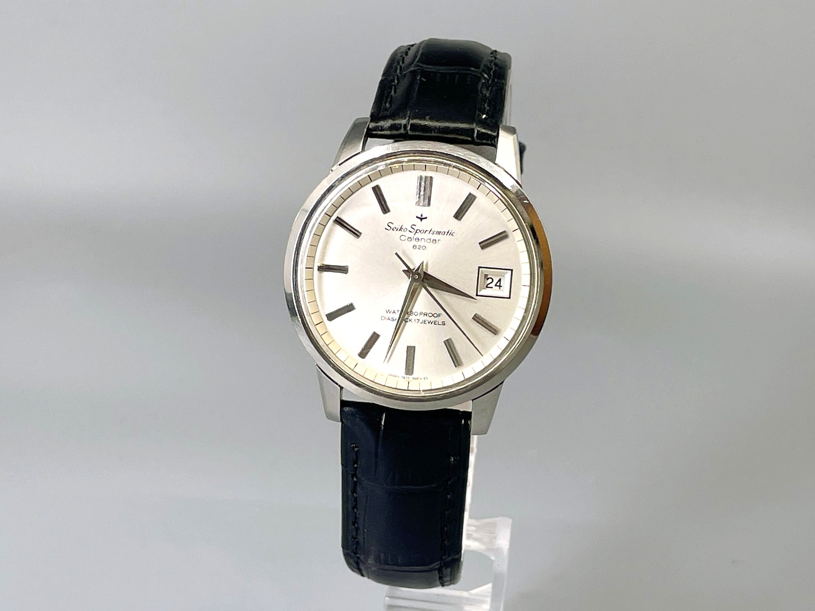 SEIKO Sportsmatic 820 7625-8961 37mm Silver AT Men’s Watch Vtg1965 -US Stock