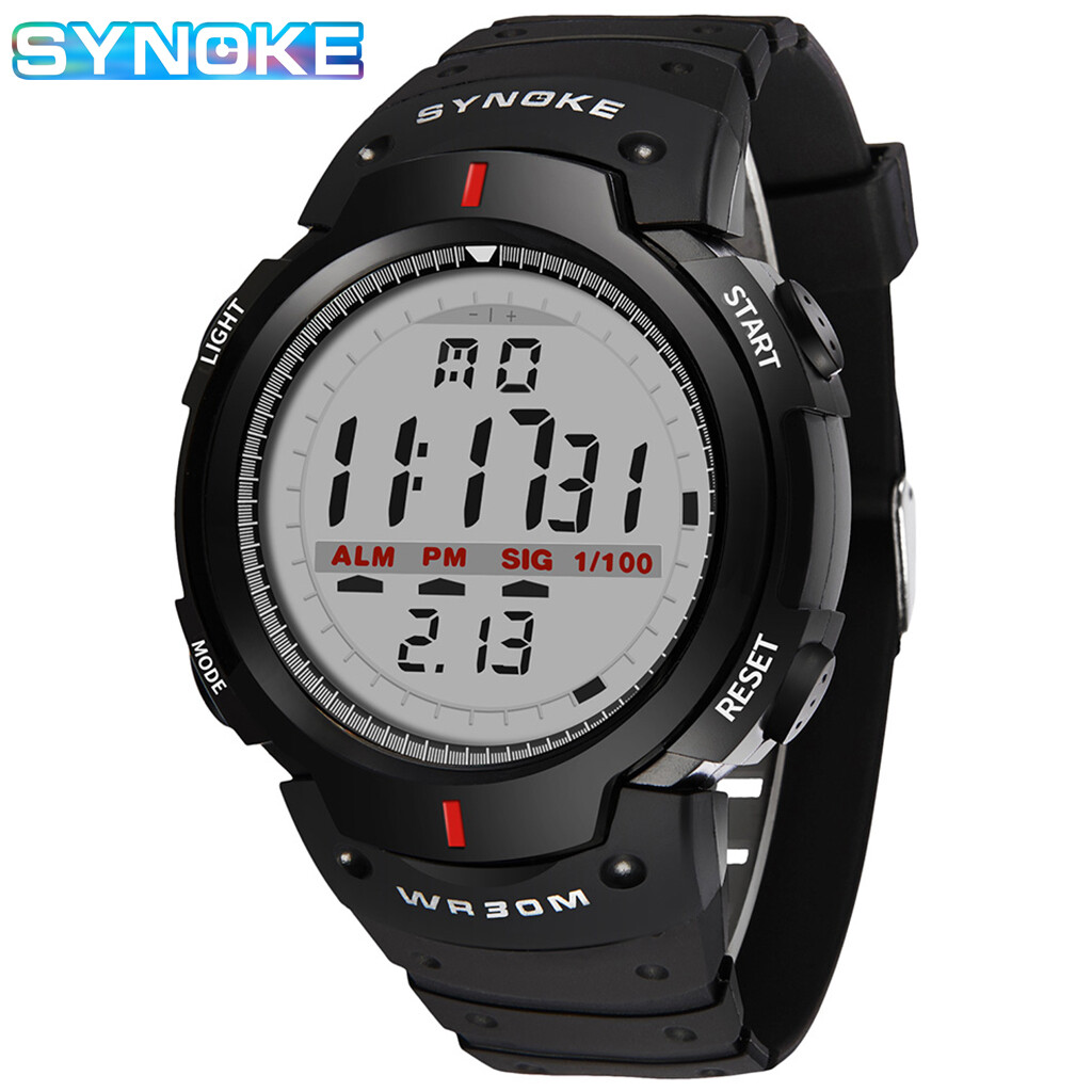 Men’s Sports Watches Multifunctional Waterproof Electronic Watch LED Display US