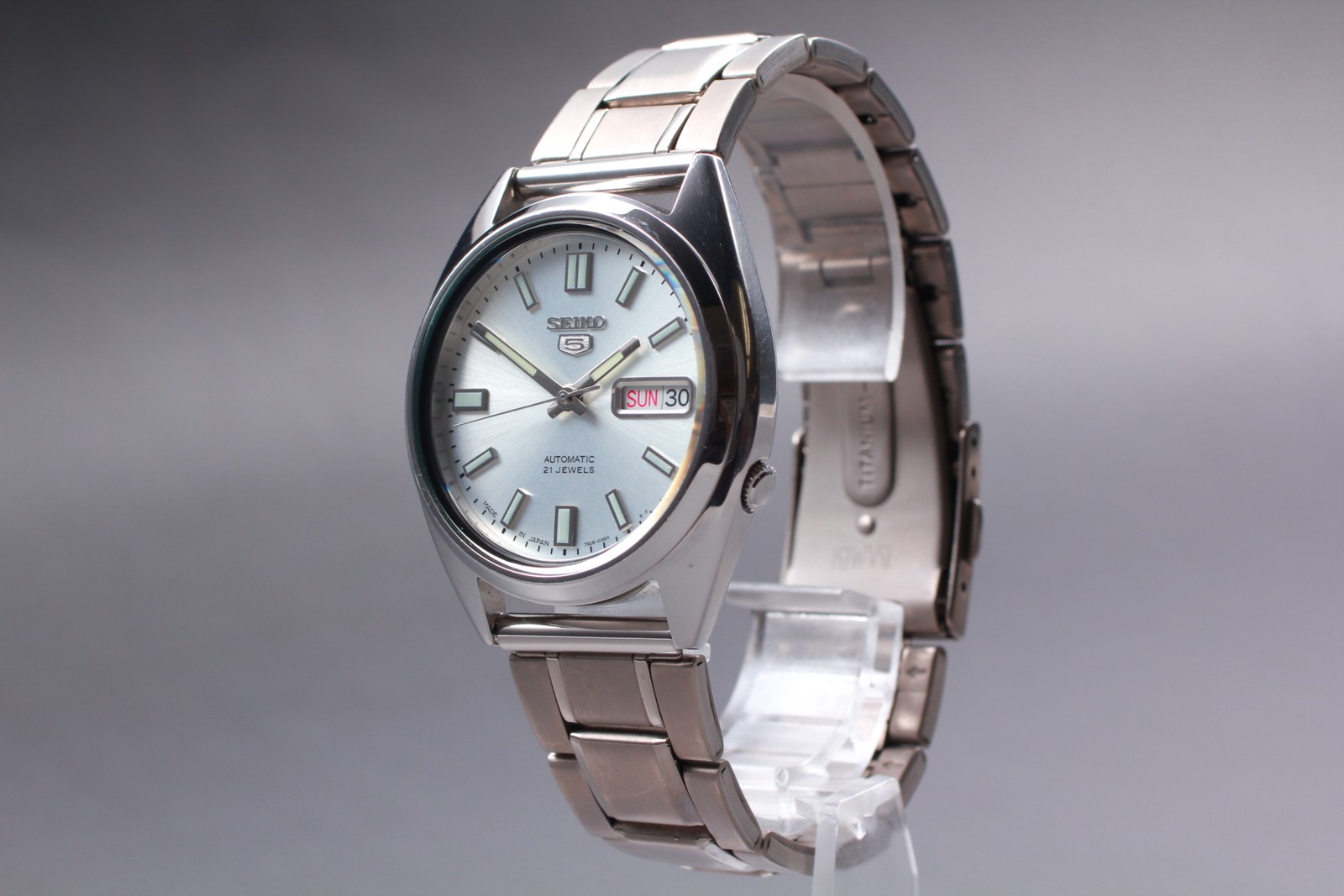 [Exc+5] Seiko 5 7S26C Automatic Silver Watch From JAPAN