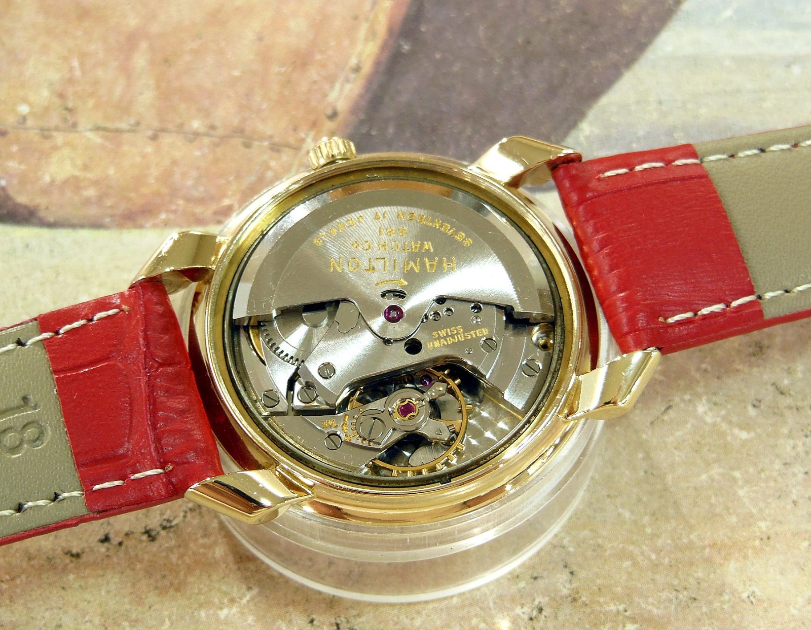 1950’s Vintage HAMILTON K-455 Automatic, Stunning RED Dial, Serviced / Warranty