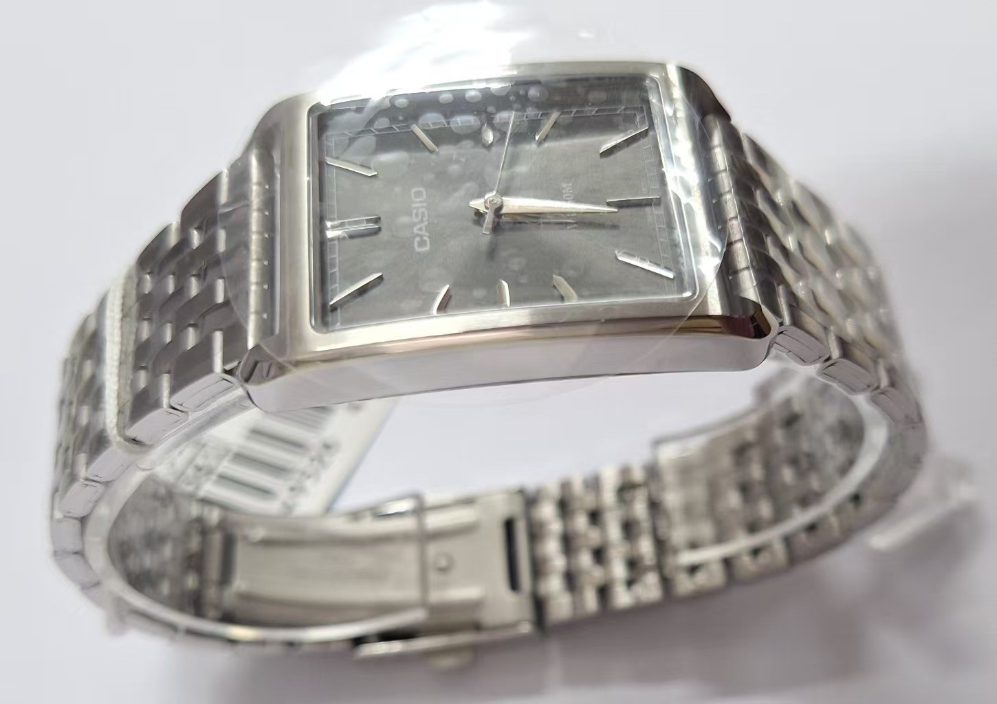 CASIO MTP-B215D-8A Gary Dial Analog Stainless Steel Band Men Watch MTPB215D