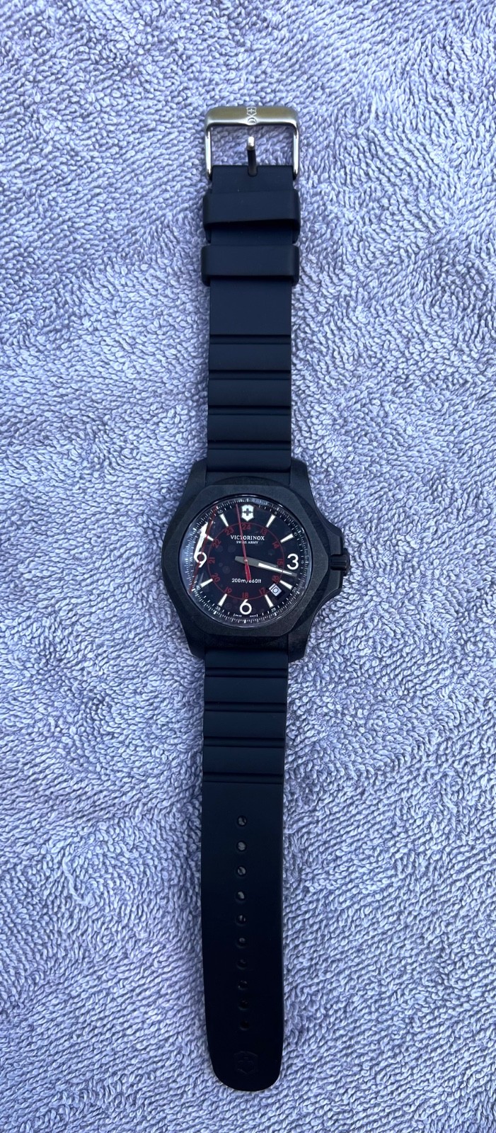 Victorinox INOX Black Carbon watch 43mm Ion Plated Stainless Steel Case,…