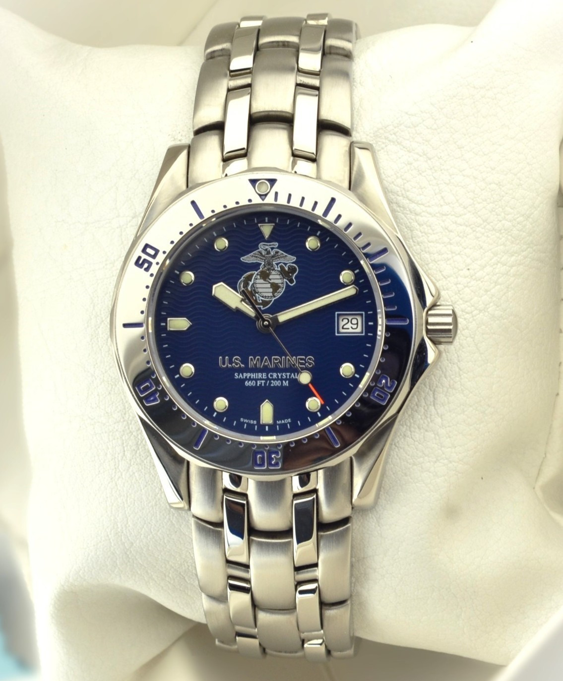 U.S. MARINES Military Watch – 200m/660ft – Sapphire Crystal – Swiss Quartz – NOS