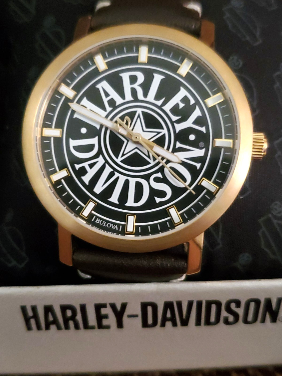 Bulova Harley-Davidson Fat Boy Logo SS Watch 77A100 NEW BOX TAGS MANUAL RUNS!