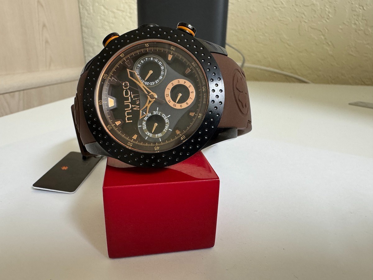 Men’s MULCO Nuit Mia Ref. MW5 1962 035 DIVER MULTIFUNCTION Brown band watch