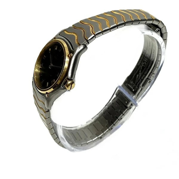 Ebel Classic Wave 1057901 Quartz Watch with 18K Gold Bezel Women’s Watch