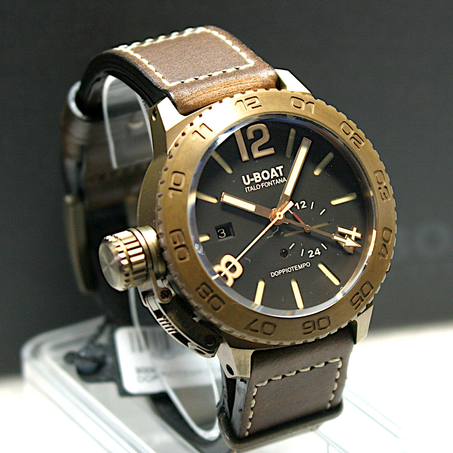U-Boat Double Time Bronze Automatic GMT (2. Time Zone) Ref. 9008 Never Put
