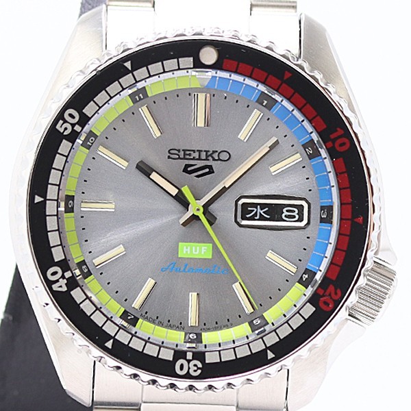 SEIKO 5 Sports HUF Collaboration 4R36-16J0 Automatic Silver Dial Men’s Watch Box
