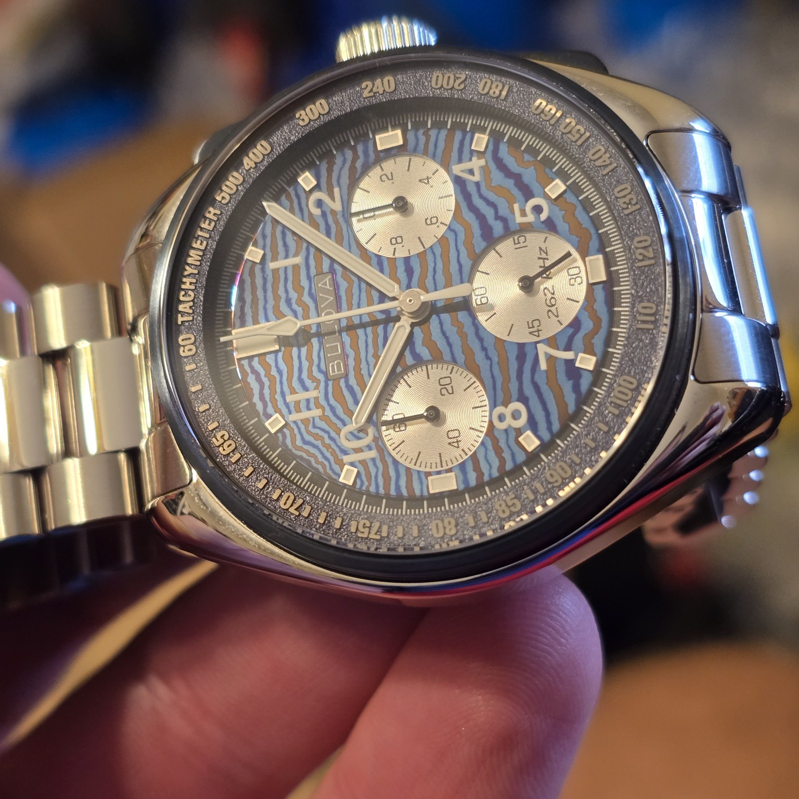 Bulova Lunar Pilot Timascus Quartz Men’s Watch 43.5mm 98A329