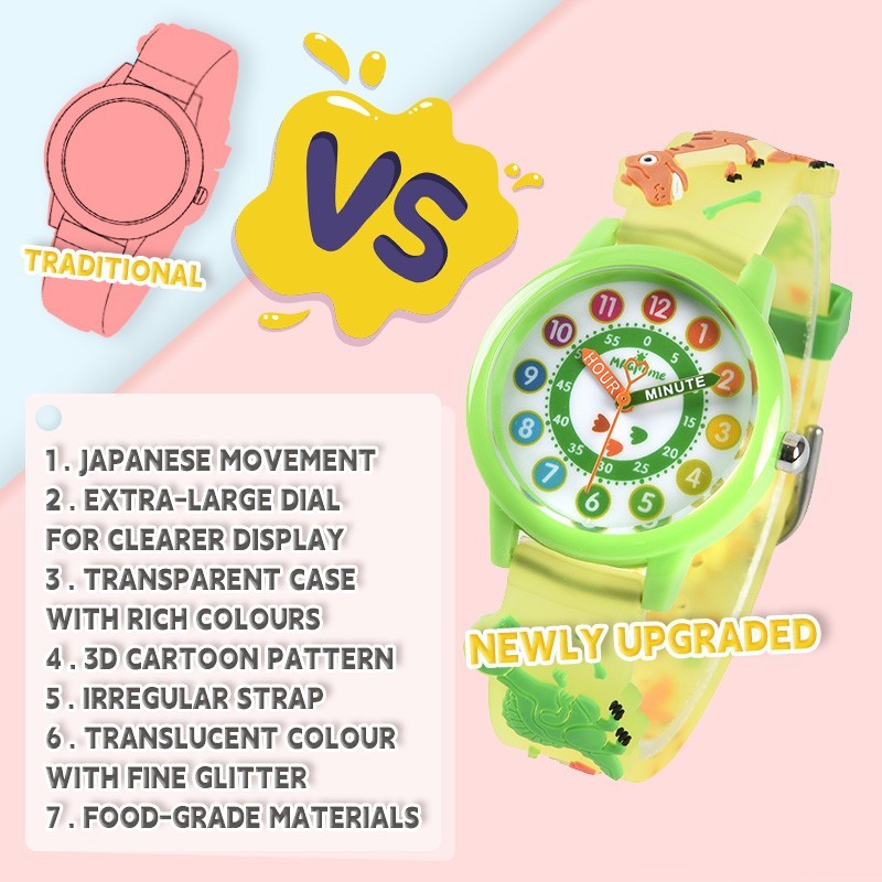 Boys 3D Silicone Wristwatch Classic Fashion Time piece