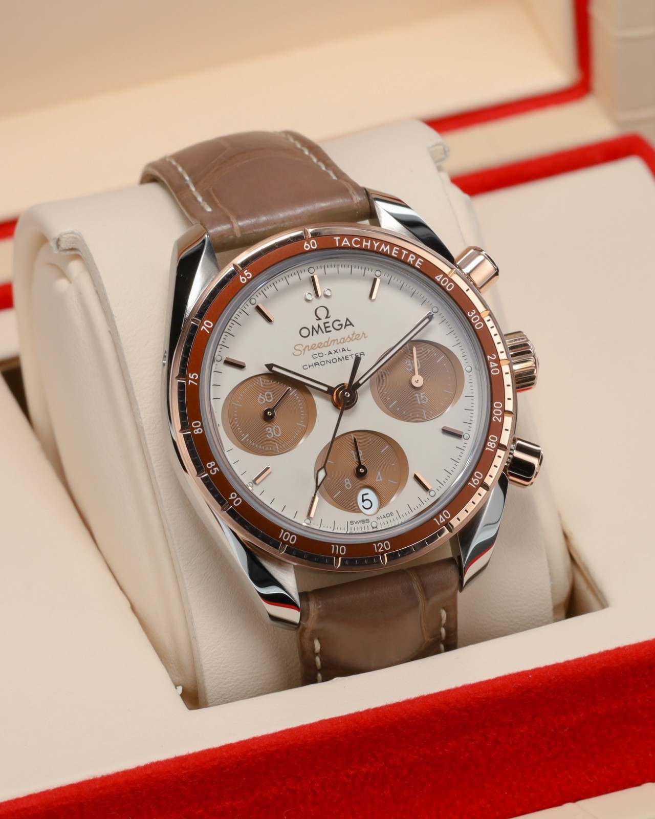 Omega Speedmaster 38 “Cappuccino” [Complete] 38MM Brown Dial Two-Tone Steel