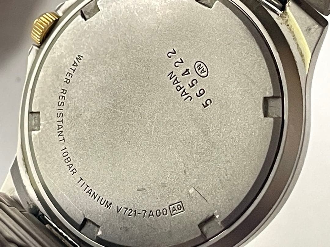 SEIKO ALBA EPSILON V7217A00 TITANIUM WATCH 36MM CASE MENS SOLAR SERIES