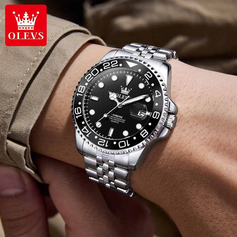 New OLEVS Men’s Quartz Watch Waterproof Luminous Date Wristwatch for Men