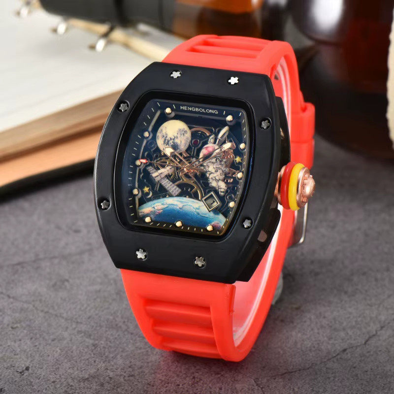 Fashion Tonneau Men Watch Luxury Luminous Waterproof Date Sport Quartz Watches M