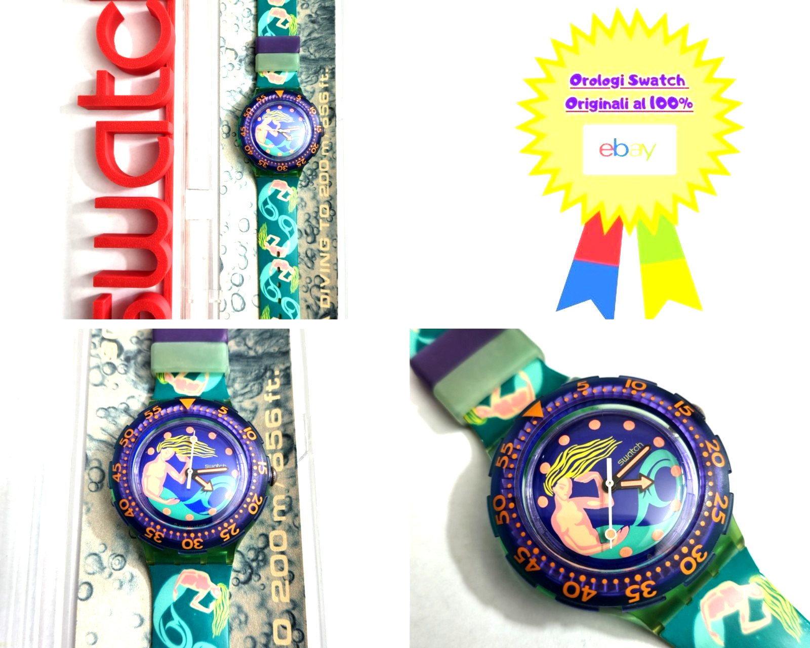 Swatch Scuba New Sailor’s Joy SDG100 1993 Vintage 90s Wrist Watch