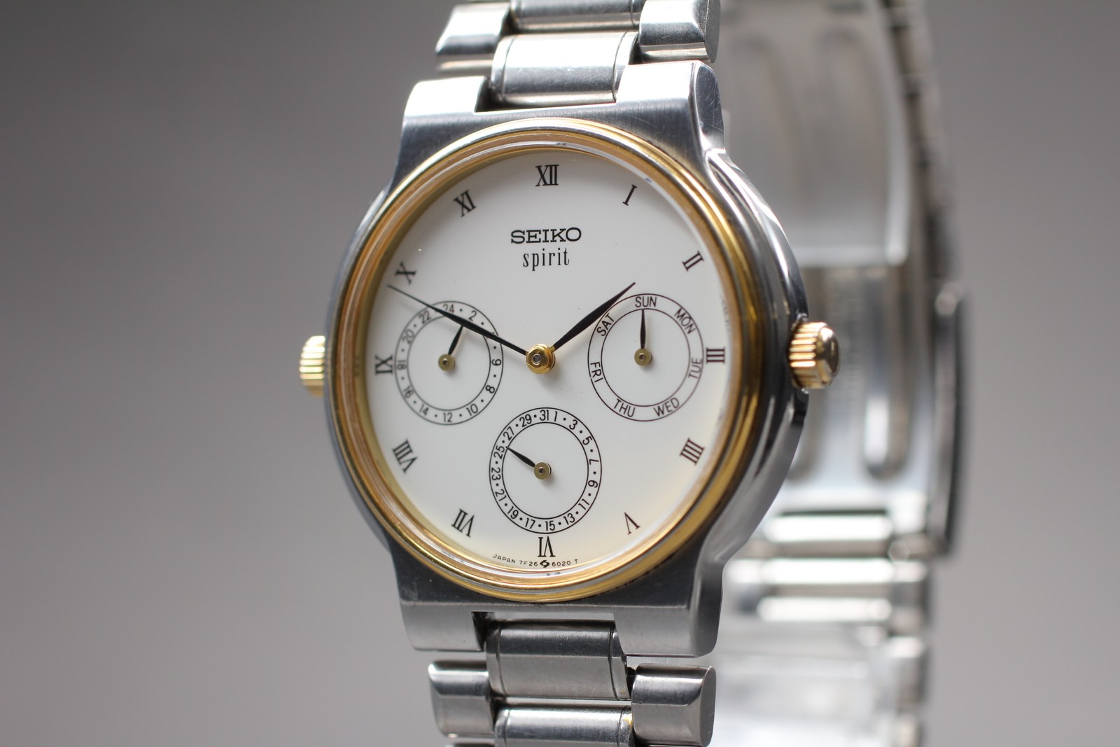 [N MINT] Vintagr Seiko Spirit 7F26-6010 Chronograph Quartz Men’s QZ Watch JAPAN
