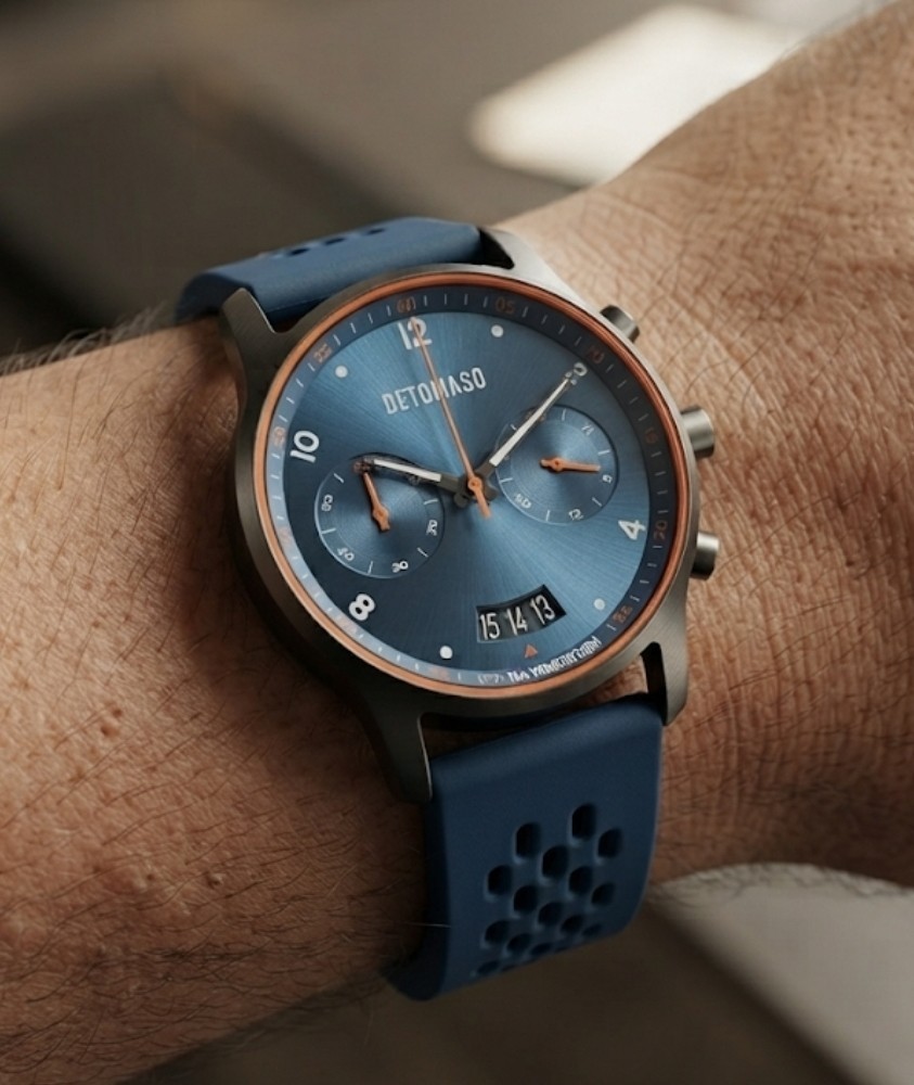 DETOMASO SORPASSO CHRONOGRAPH VELOCITÀ BLUE ORANGE 42mm