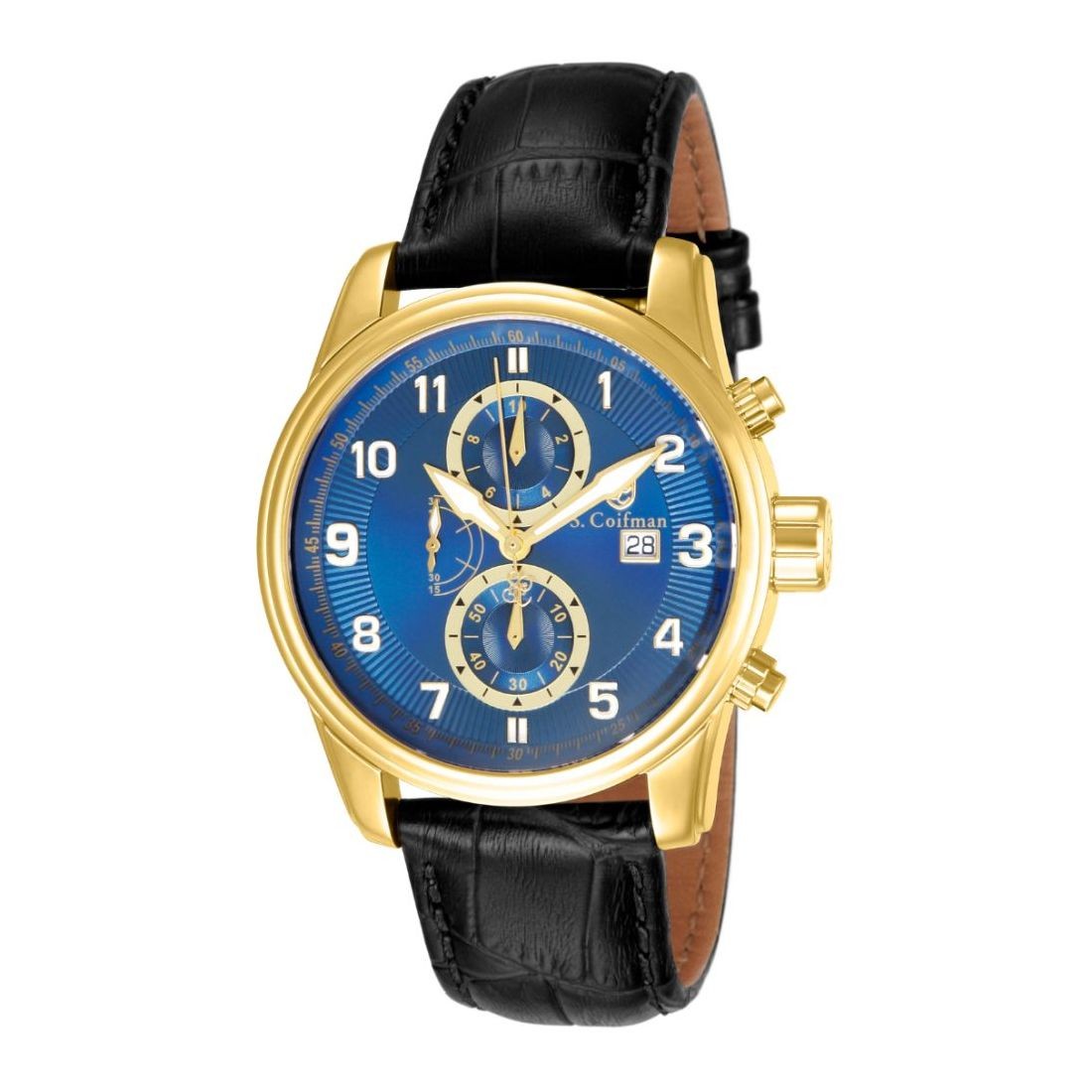 S. Coifman Heritage Men’s Blue Dial Quartz Chronograph Watch SC0307