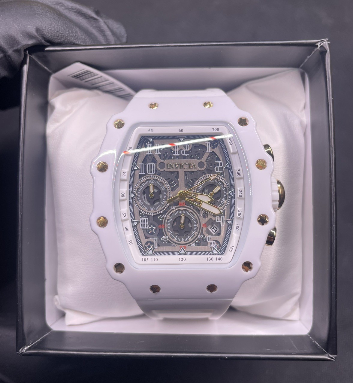 Invicta Racing Hot White Nitro Gen Men’s Watch 43mm 69700 3 Year Warranty w/Box