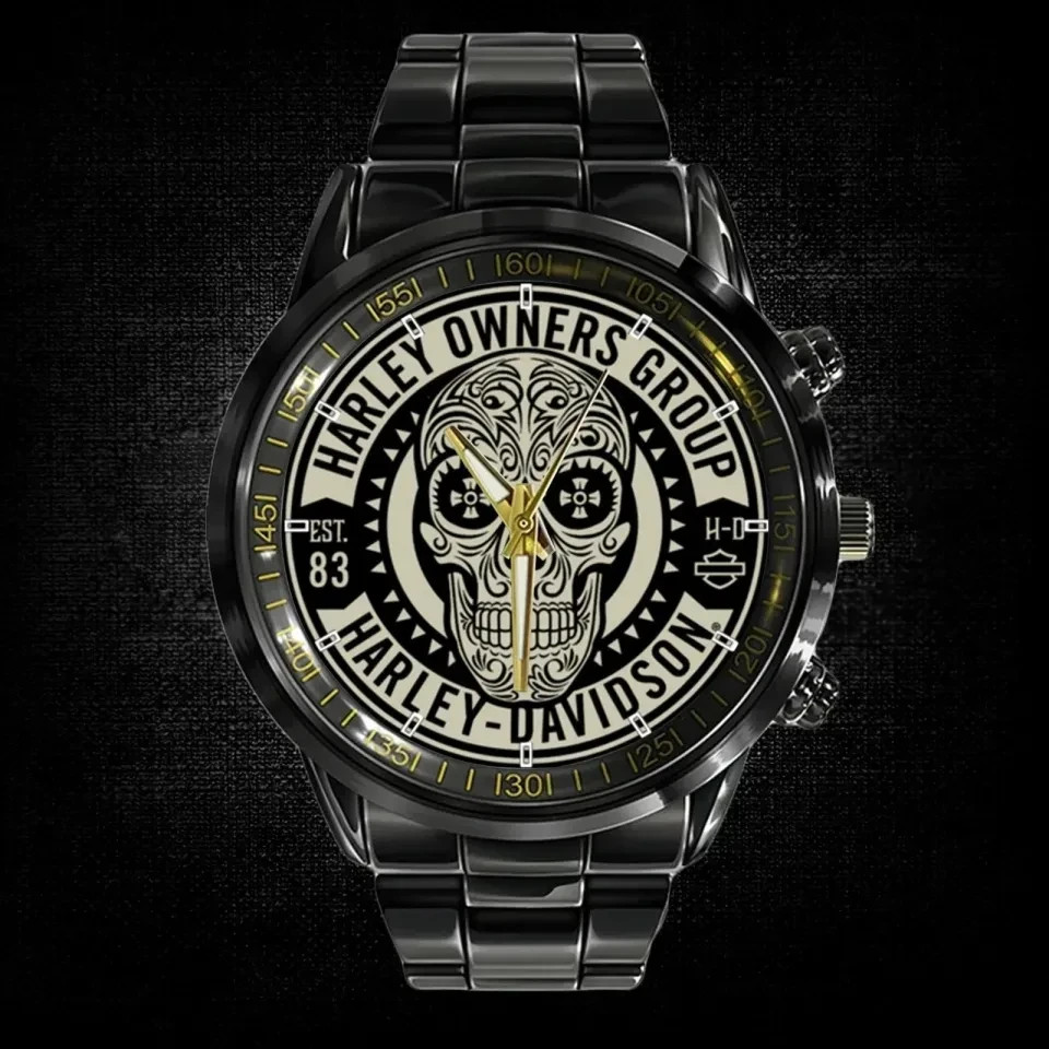 Harley Motor Racing Davidsonn Black Stainless Steel Watch