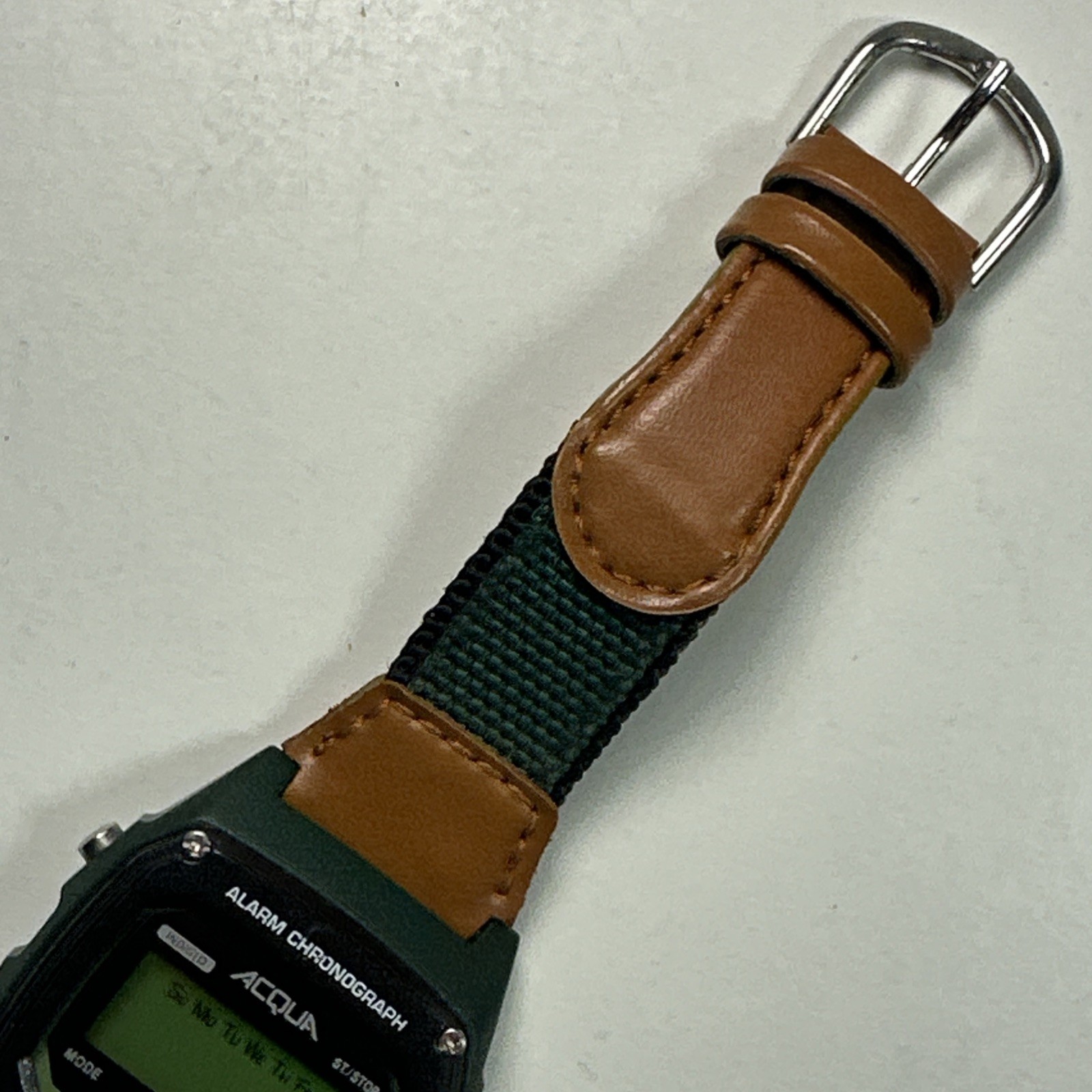 Vintage Acqua Digital Quartz Watch Indiglo-Black /Dark Green-By Timex Untested