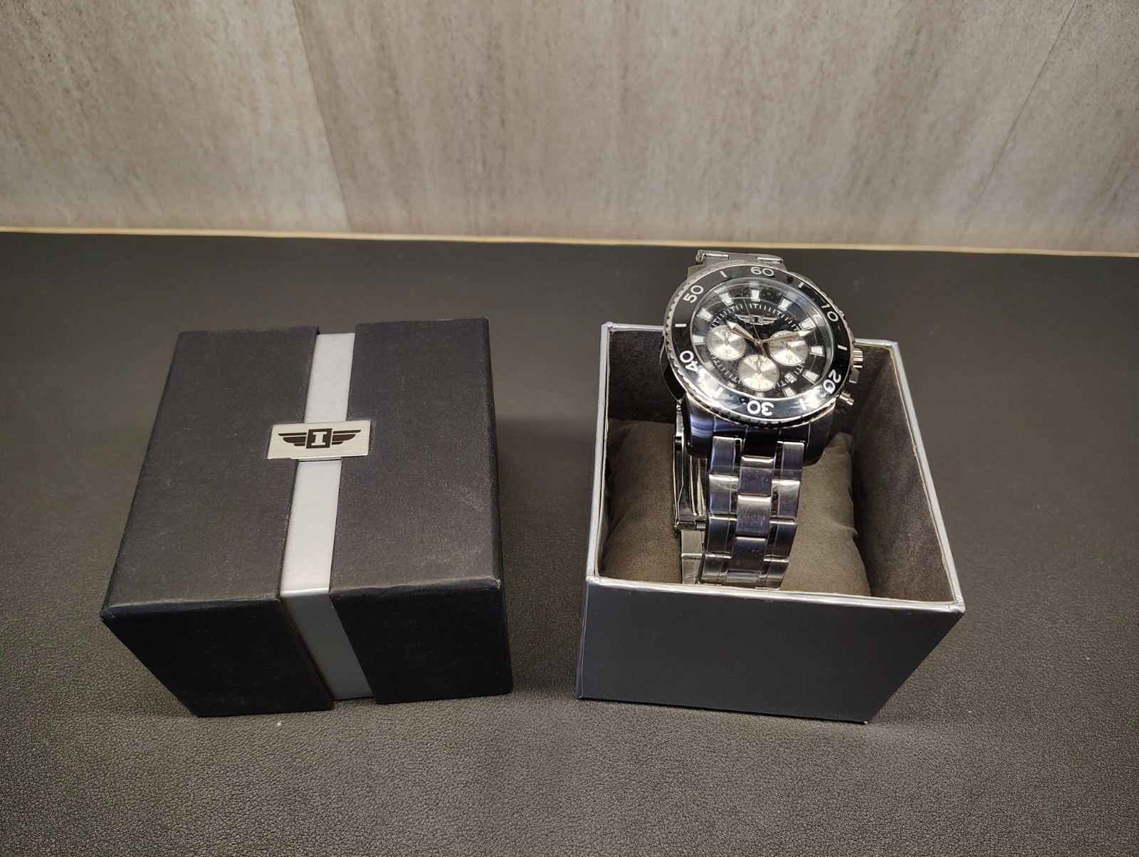 NEW Invicta Men Pro Diver Scuba VD53 Chronograph Stainless St. BLACK DIAL Watch