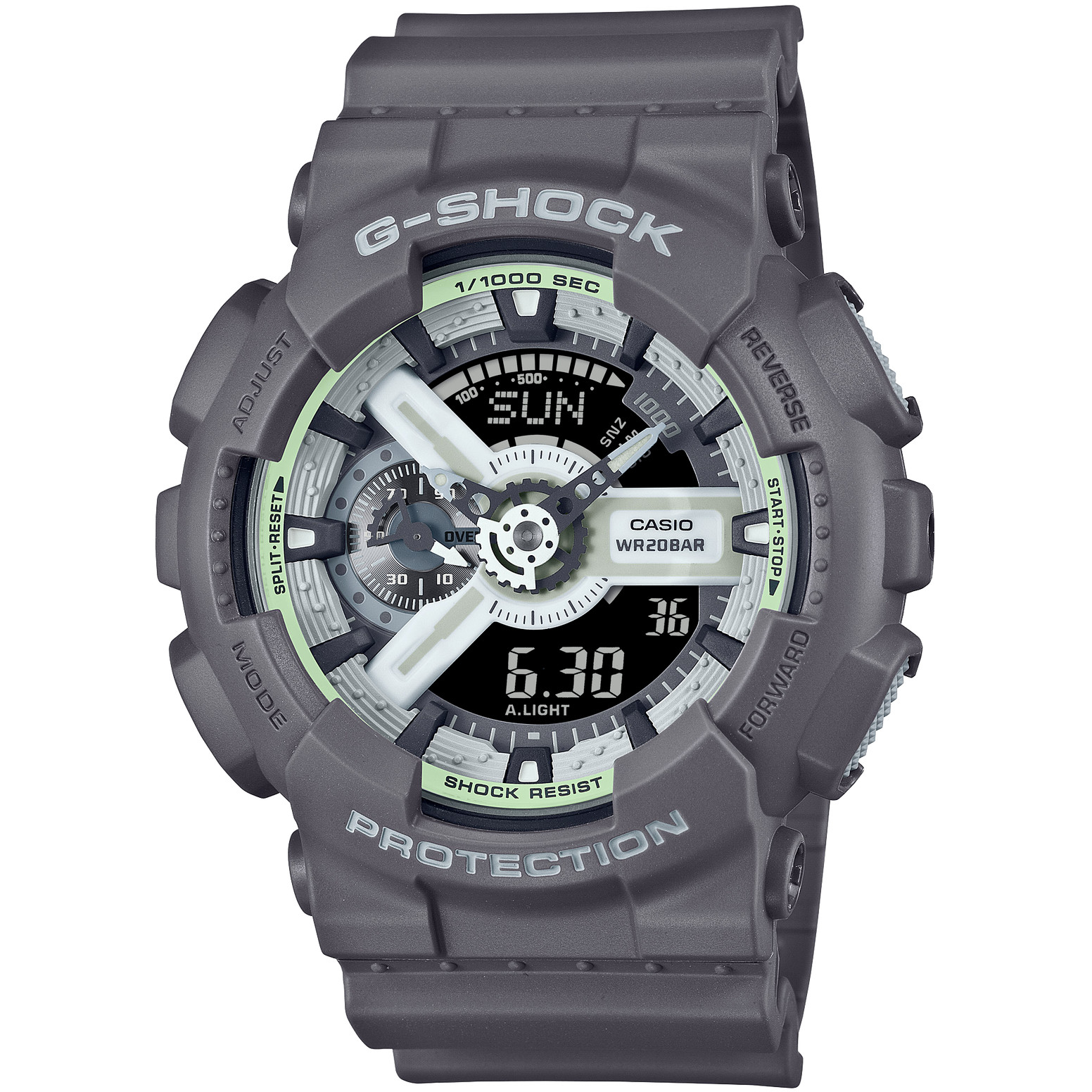 CASIO G-SHOCK GA-110HD-8AJF HIDDEN GLOW Series Watch Gray Luminous Dial 51.2mm