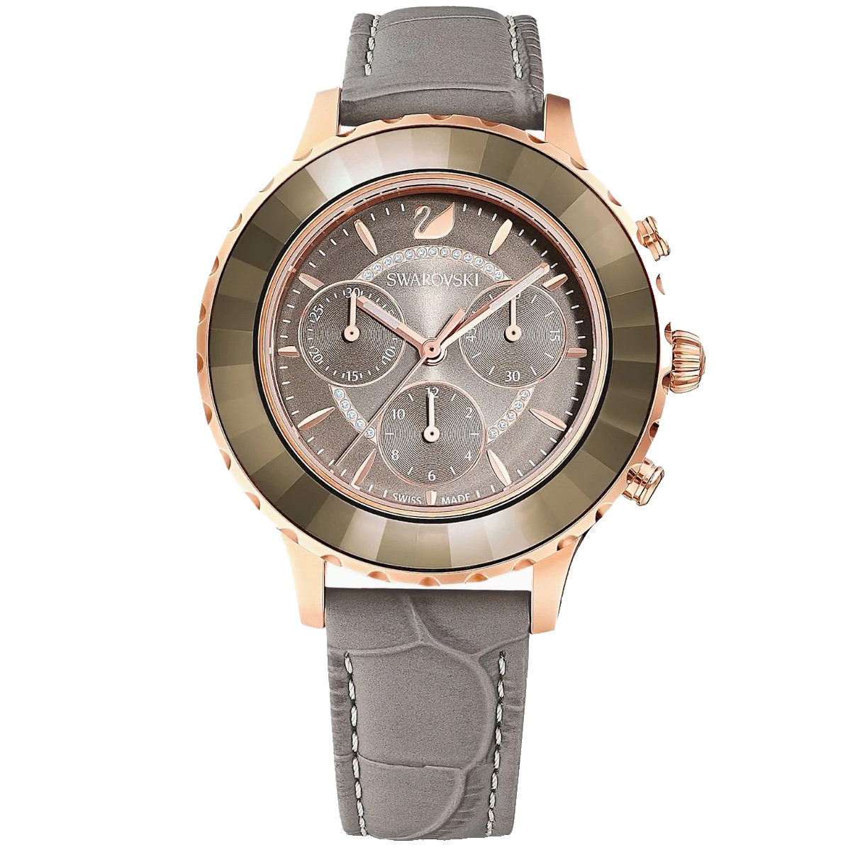 Swarovski 5671153 Octea Chronograph Rose Tone Gray Women’s Watch