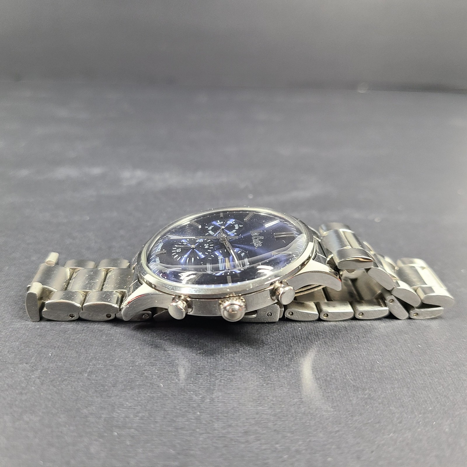 Lee Cooper Men’s Multifunction Blue Dial Silver Bracelet Watch LC06295.390