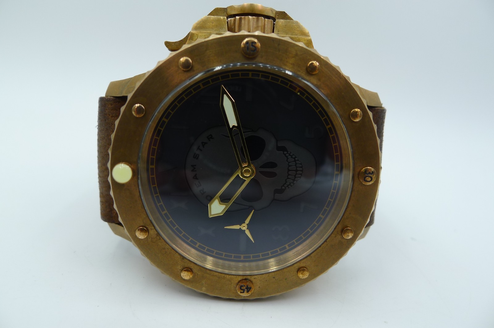 DREAM STAR VINTAGE DS BRONZE SKULL DIAL 45MM LIMITED 300M MANUAL WIND