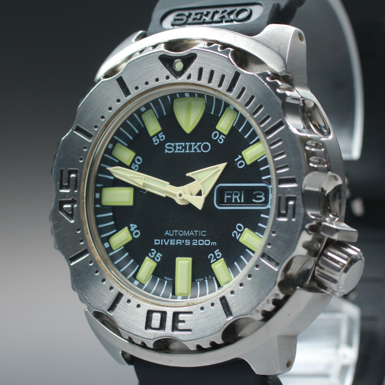 Black Monster [N Mint] Seiko 7S26-0350 SKX779 Diver 200m Men’s AT Watch JP U790