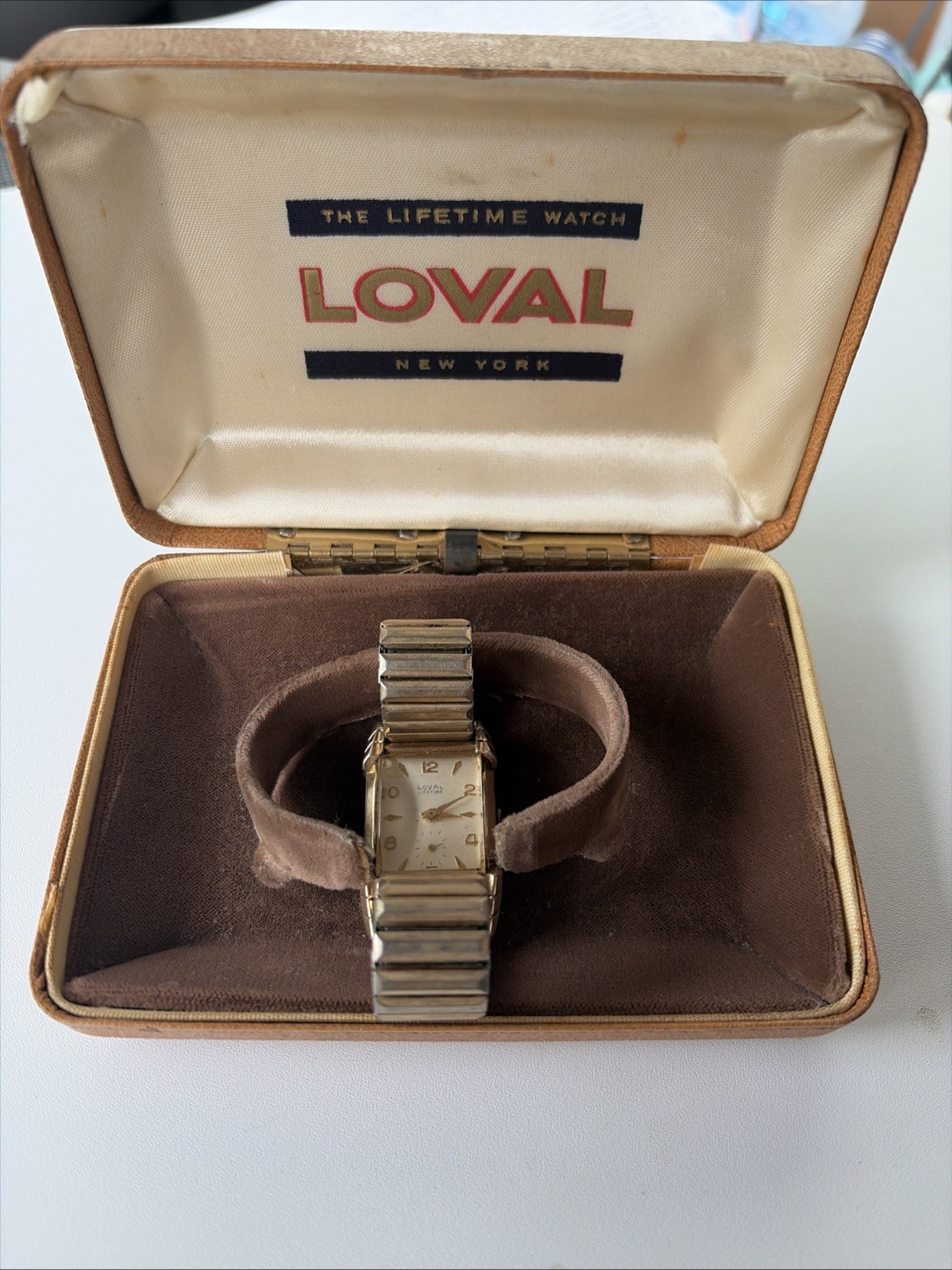 Vintage Loval Lifetime Watch Mechanical Movement Diameter 1960s 10k Gold Plated