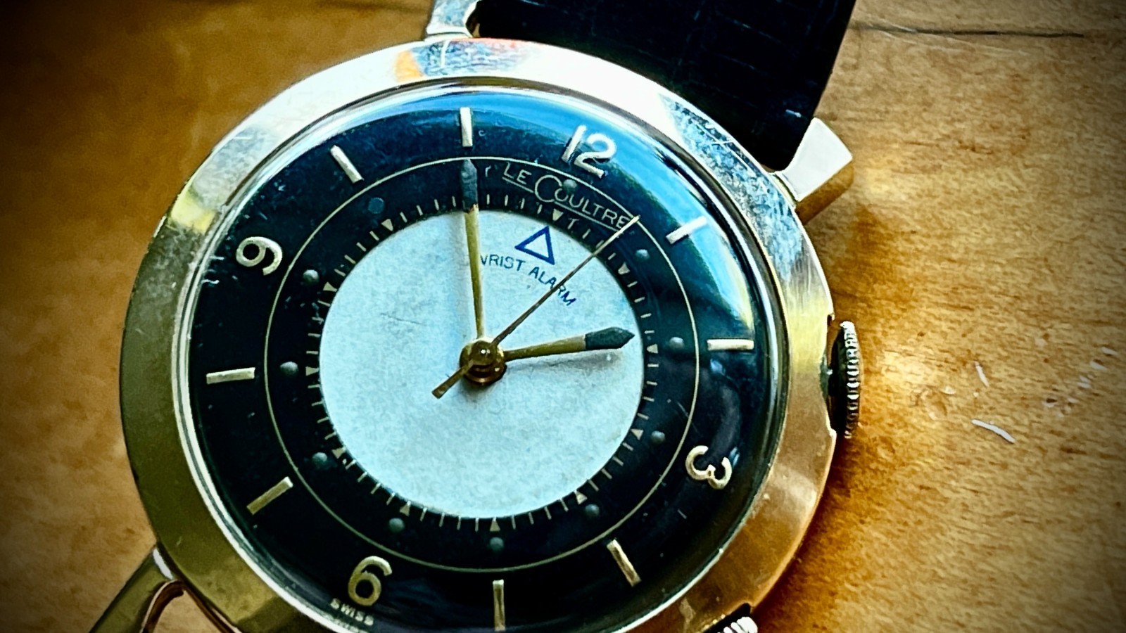 Jaeger-LeCoultre Memovox “Don Draper” Tuxedo Dial with Box Working Alarm Vintage